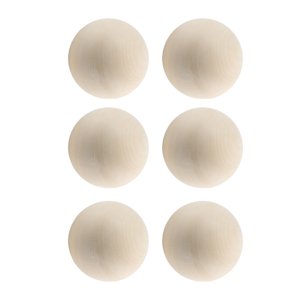 Magideal - 6 Bolas De Madera, Proyectos De Bricolaje, Bolas Sin Terminar, Diversión Creativa, Manualidades, Decoración, Diámetro 4,5 Cm, Bolas Decorativas De