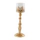 thumbnail image 2 of Elegante Candelero Dorado Pilar Candelabro Soporte Ceremonia Decoración 13x39 Cm, 2 of 5