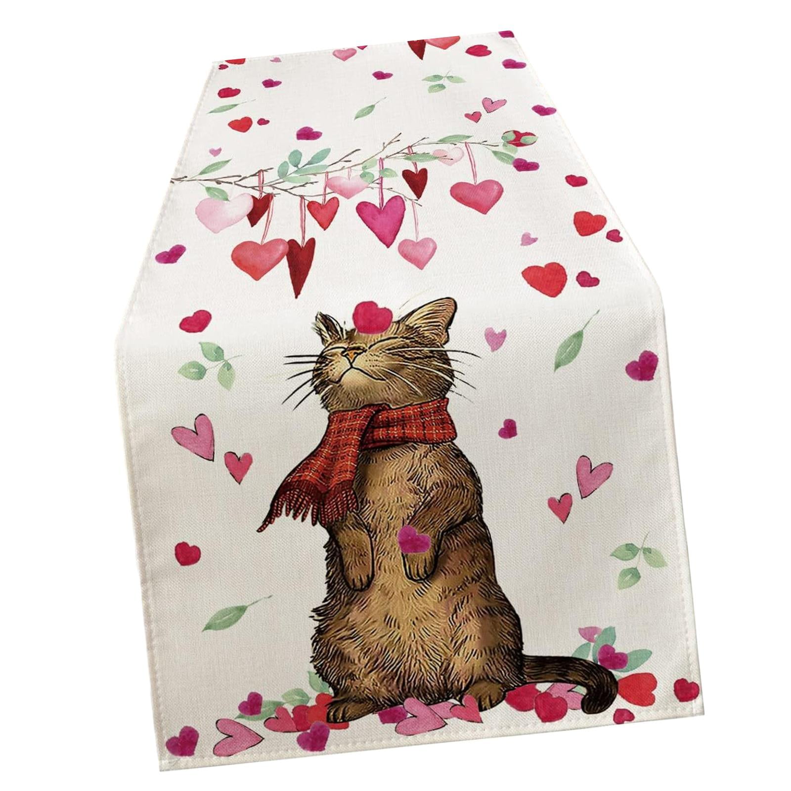 Magideal - De Mesa Para El Día De San Valentín, Decoración De Mesa De Comedor, Mantel De Fibra De Poliéster De 72 Pulgadas Para Boda, Cumpleaños, Fiesta , Estilo A