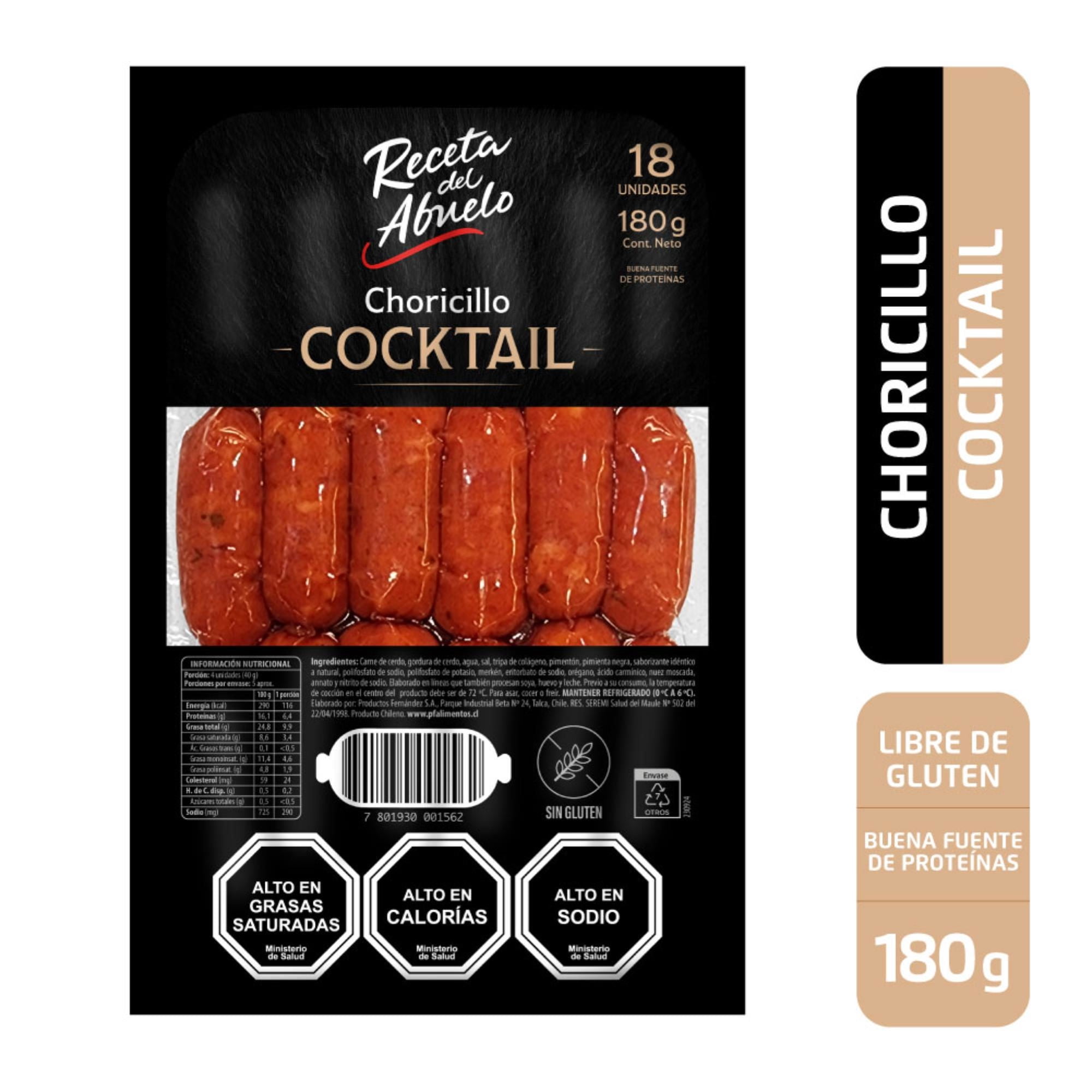 Choricillo Cocktail 18 Un 180 g Receta Del Abuelo