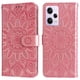 thumbnail image 1 of Funda tipo cartera FOXDOCK para Xiaomi Poco X5 Pro 5G , diseño girasol en relieve, cuero PU, cierre magnético, soporte y tarjetero, 1 of 5