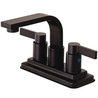 Grifo De Baño Kingston Brass Con Doble Manija, Juego Central De 4 Pulgadas