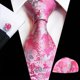 thumbnail image 1 of 1set Men's Plum Paisley Tie Three Piece Suit Including Tie Pocket Towel Cufflinks, 1 of 5