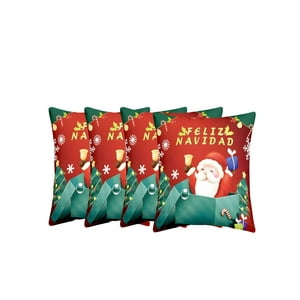 Genérico - Set De 4 Fundas De Cojines Diseño Navidad 45X45 Cm A08