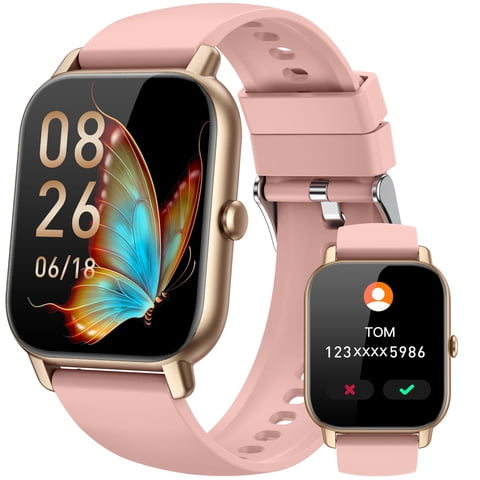 Mindimp - Reloj Inteligente De 1 85 Rosa Con Monitor De