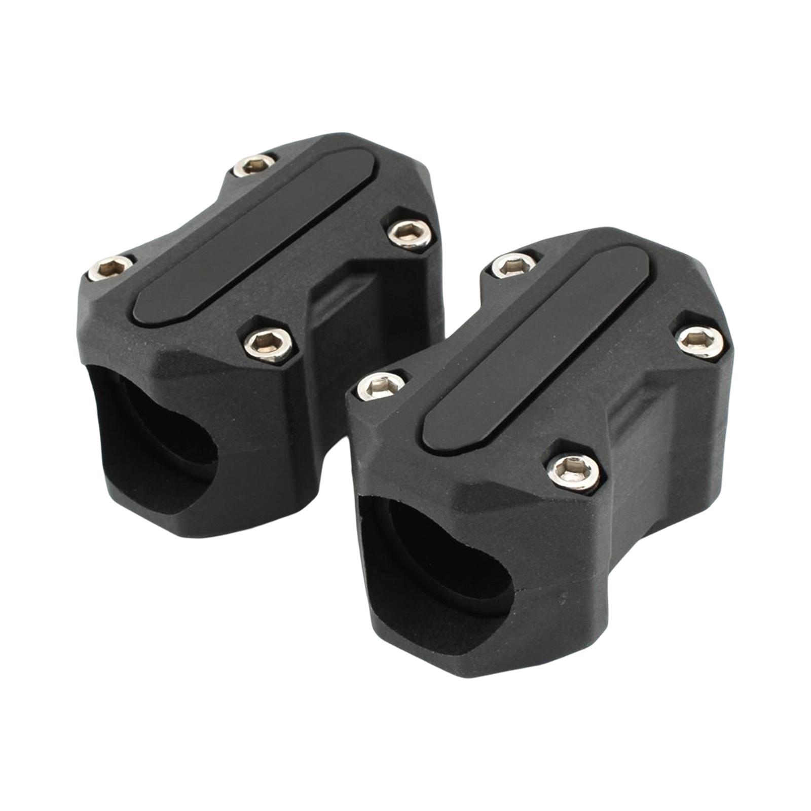 Magideal - Protector De Parachoques De Motor Aleación De Aluminio Fácil De Instalar Protector De Decoración De Barra De Choque Duradero Para Motocicleta Diámetro , Negro