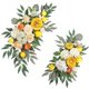 thumbnail image 5 of 2 Piezas De Flores De Seda Colgantes, Corona De Arco De Boda Para Pared De Granja, Boda, Amarillo Y Blanco, 5 of 5