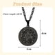 thumbnail image 4 of Collar de acero inoxidable redondo con colgante de siete ángeles, sello de escritura, tótem religioso, etiqueta de runa, marca para hombre, 4 of 5