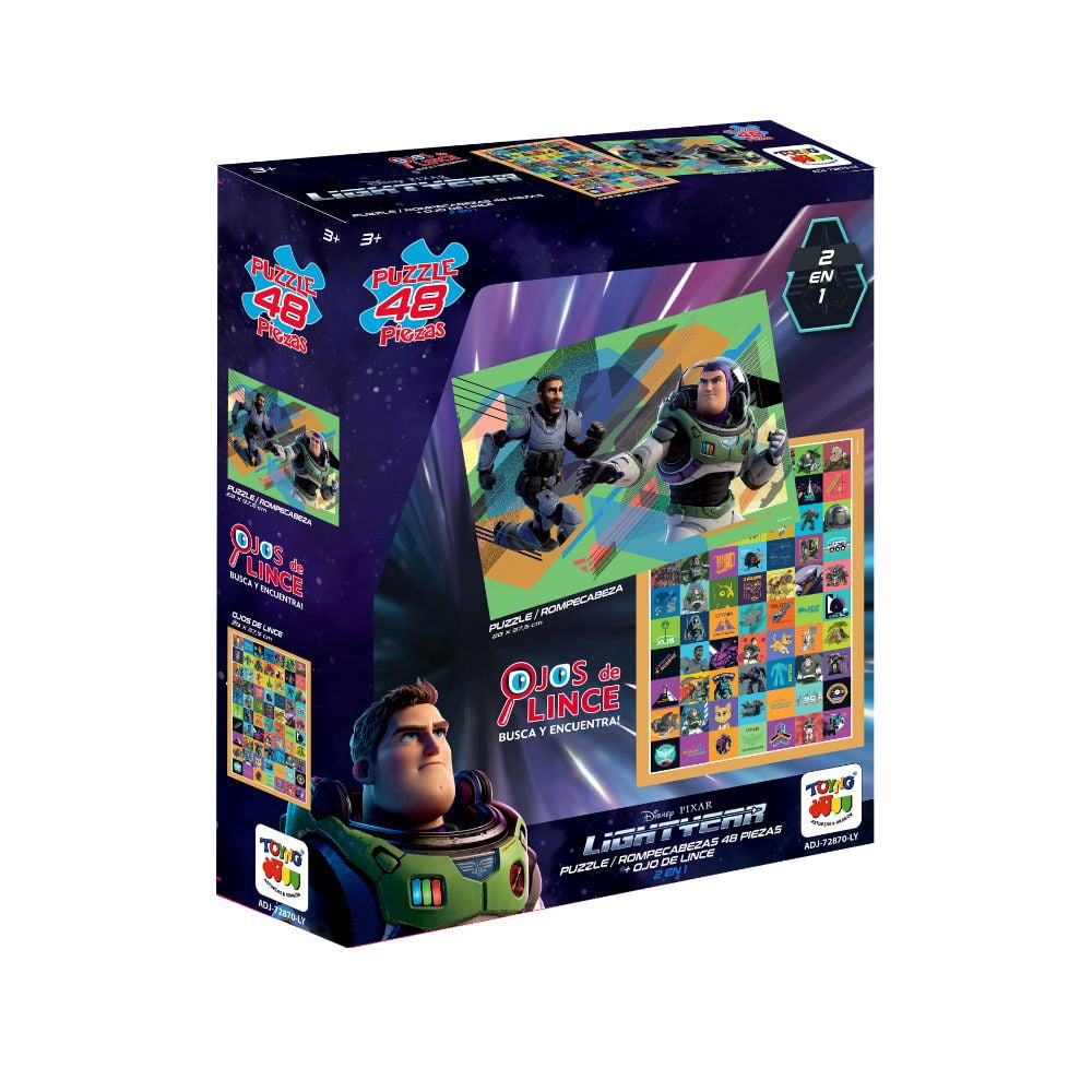 Toyng - Juego De Mesa Puzzle 2 En 1 + Ojos De Lince - Lightyear