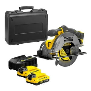 Sierra Circular 7-1/4 Inal. 20V Stanley +2Bat+ Carg+ Maleta Amarillo