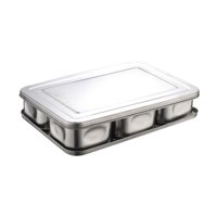 Magideal - Caja De Almacenamiento De Caja De Almacenamiento Herramienta De Hornear Con Frascos De Especias Con Tapa Caja De Condición De Contenedores De Botellas 6 Cuadrícula