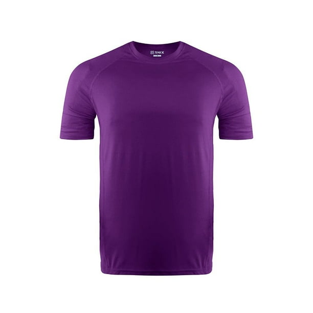 Polera Deportiva Elasticada Manga Corta Morada Talla M