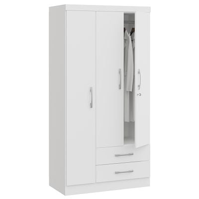 Closet Yardas Leticia Blanco 1x4 3 Puertas 2 Cajones