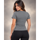 thumbnail image 3 of Polera Deportiva Femenina Cuello Redondo Ajustada Transpirable, 3 of 4