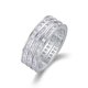 thumbnail image 1 of Anillo de Moissanita Juego de Anillos de Boda para Mujer Color D Claridad VVS1 Anillo de Compromiso de Oro Plata Esterlina 925 Eternidad Apilable Juego de Anillos Nupciales Talla 5-9, 1 of 12