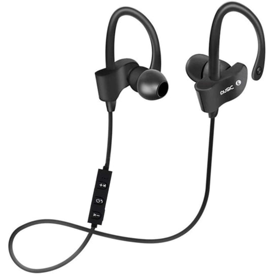 Impormaipu - Audífonos Bluetooth Auriculares Inalambrico Gancho Recargable Gamer Manos Libres Y Cable (negros)