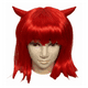 thumbnail image 1 of Peluca De Diablita Roja Noche Brujas Halloween 2025, 1 of 5