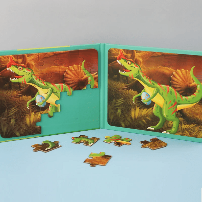 Genérico - Set 3 Juguete Puzzle Rompecabeza Dinosurio Iman Niños Lau