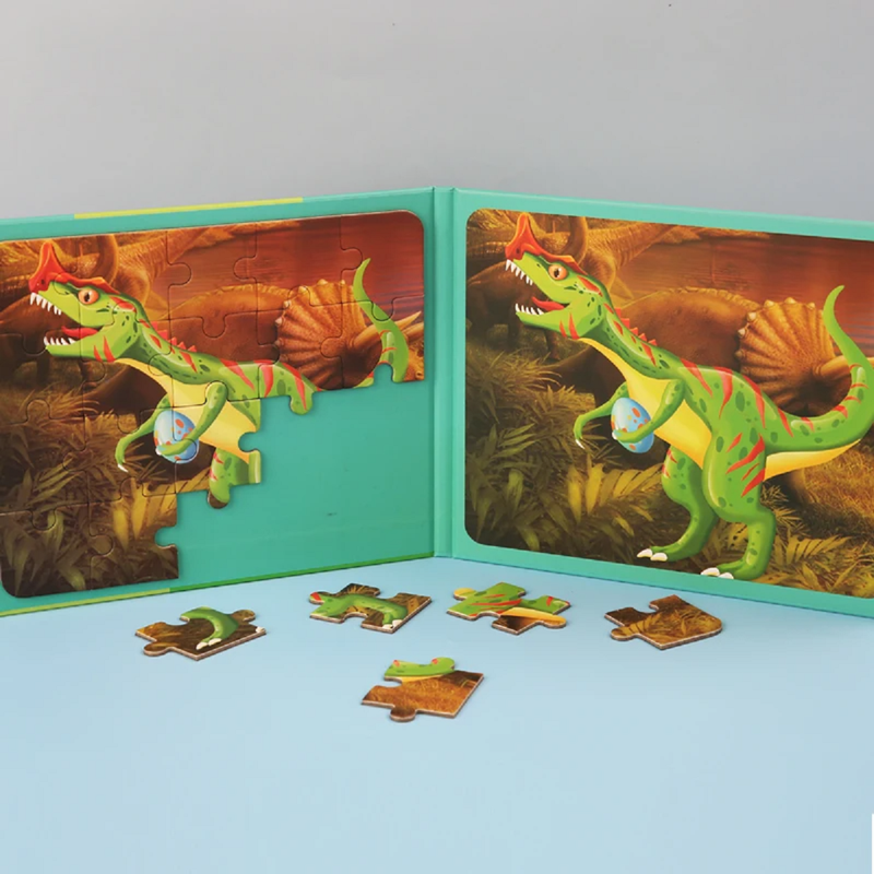 Genérico - Set 3 Juguete Puzzle Rompecabeza Dinosurio Iman Niños Lau