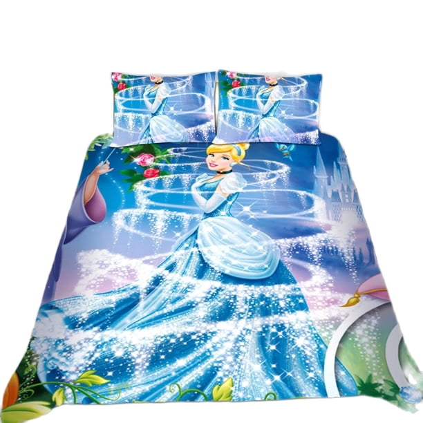 Princess Bedding Sets Princess Duvet Cover for Children Quilt Cover Cute Comforter Cartoon King Quilt Cover Bed Sheets