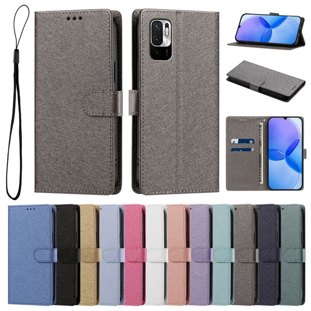 Cartera para Xiaomi Poco M3 Pro 5G con Soporte y Correa, Gris