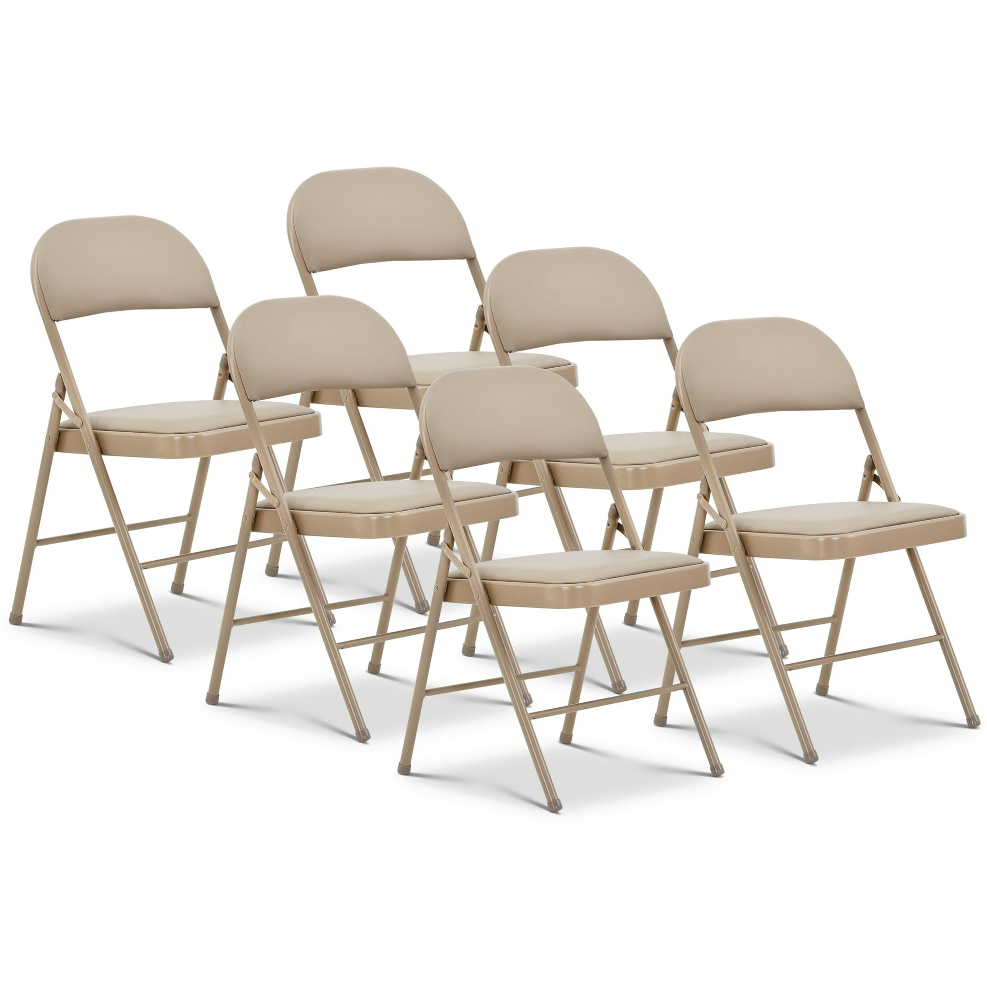 Oline - Cojín Acolchado De Vinilo Para Sillas Plegables Online, 300 Libras, Capacidad De 6 Unidades