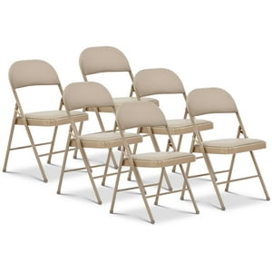 Oline - Cojín Acolchado De Vinilo Para Sillas Plegables Online, 300 Libras, Capacidad De 6 Unidades