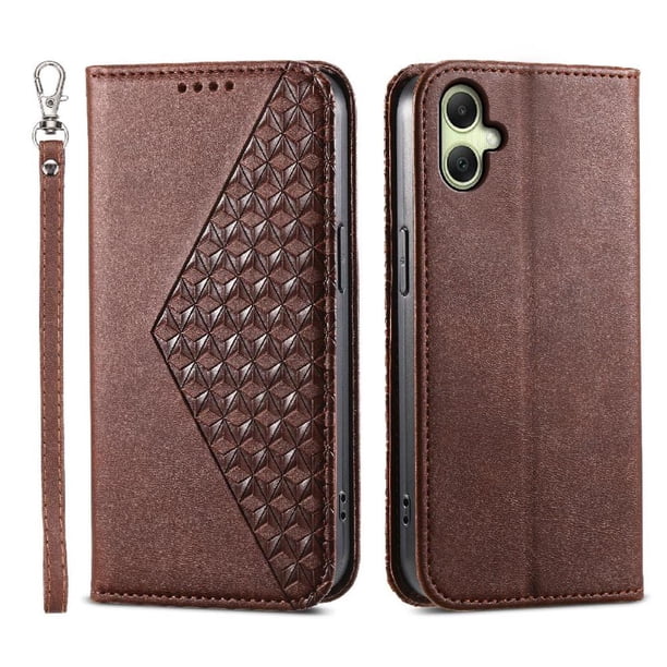 Funda Flip FOXDOCK para Samsung Galaxy A06 , Estilo Billetera con Diseño Rombo, Correa de Mano y Soporte, Uso Diario