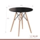 thumbnail image 5 of Comedor Mesa Redonda Negra 80cm + 4 Sillas Radar Negras, 5 of 8