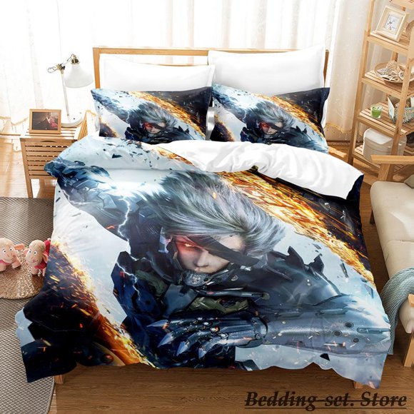 Metal Gear Rising Revengeance Bedding Set Bed Set Adult Kid Bedroom Duvetcover SetsGame
