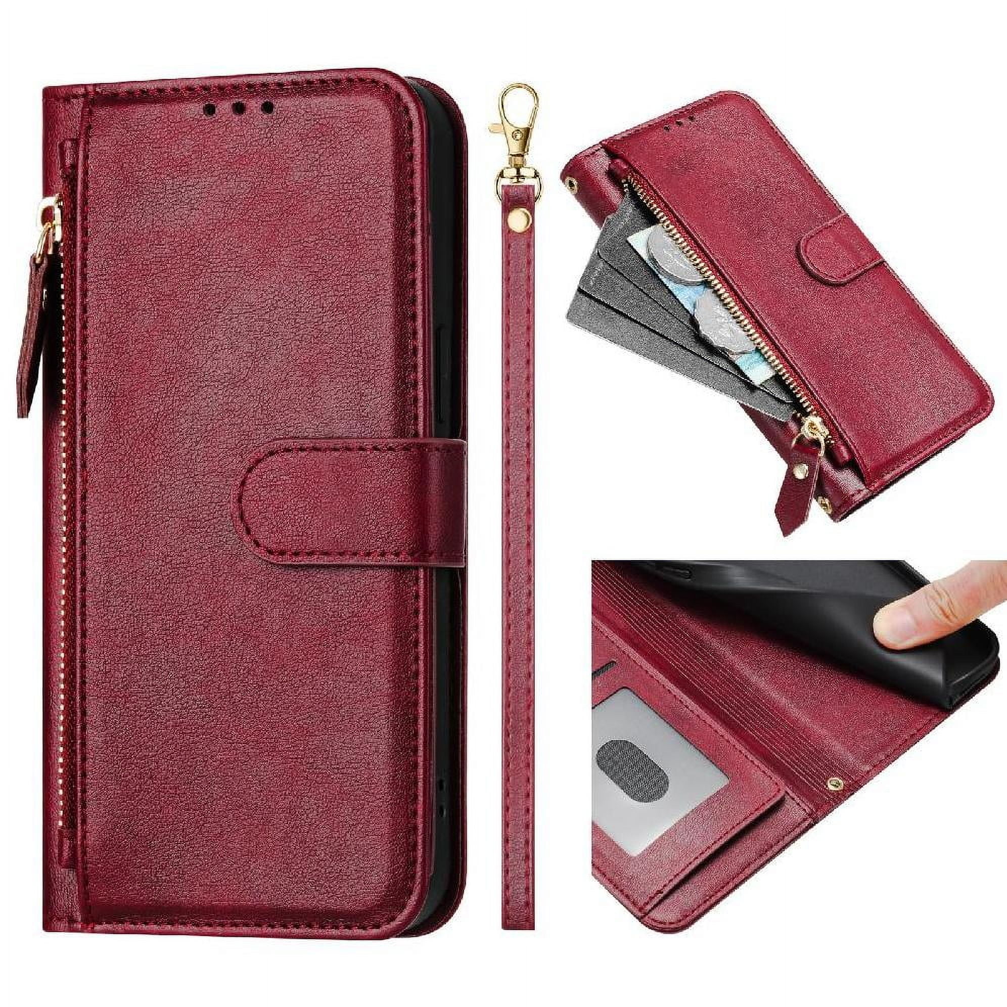 Foxdock - Funda Para Oneplus Nord 3 Con Cremallera Tipo Cartera, Tarjetero, Marco De Fotos, Soporte Y Cordón, De Piel Sintética. Rojo