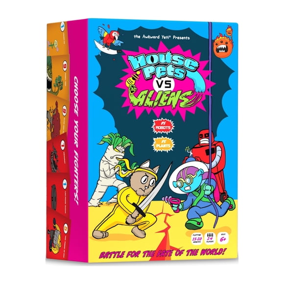 Juego de cartas The Awkward Yeti House Pets vs Aliens