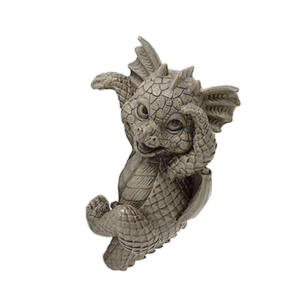 Maceta de dibujos animados Hugger colgante Mini estatuas de jardín estatuilla de maceta, escultura de decoración para Patio de exterior 7.8x3x5cm