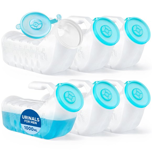 Orinales Doomi 1000 ml Paquete de 6 Tapas que Brillan en la Oscuridad