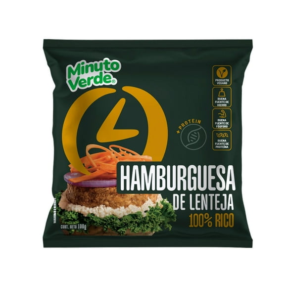 Hamburguesa Vegetal de Lentejas, 100 g