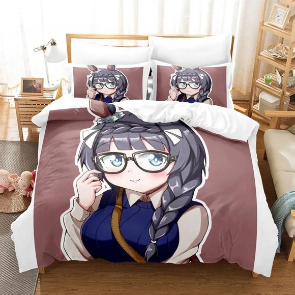 Uma Musume Zenno Rob Roy Bedding Set,Duvet Cover Comforter Bed Set Quilt Cover Pillowcase, Boys Girls Adults Bed Sheets