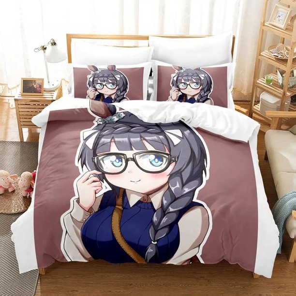 Uma Musume Zenno Rob Roy Bedding Set,Duvet Cover Comforter Bed Set Quilt Cover Pillowcase, Boys Girls Adults Bed Sheets