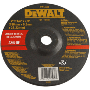 Disco Desbaste Metal 7""X1/4X7/8 Dewalt Dw44580