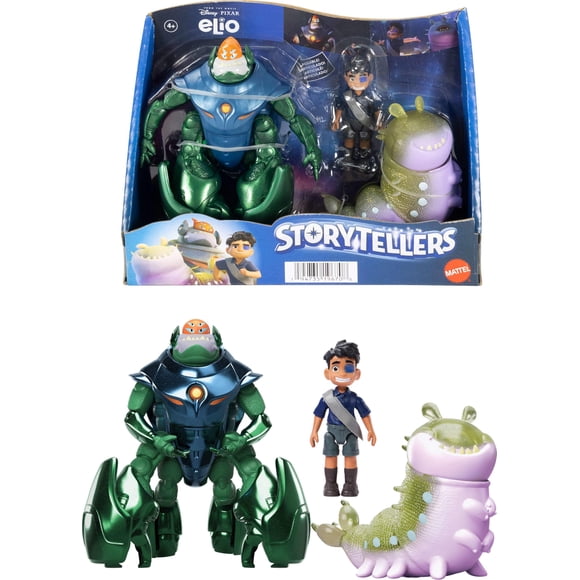 Figura de acción Mattel Disney Pixar Elio Storyteller, paquete de 3