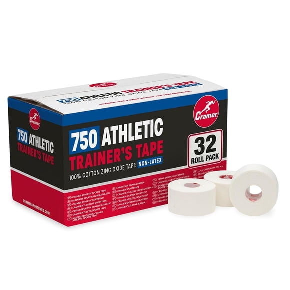 Cramer Team Color Athletic Tape, White, Latex-Free, 1.5 x 15