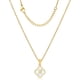 thumbnail image 1 of Collar inicial mujer delicado chapado oro 18K nombre trébol cuatro hojas pequeño, 1 of 6