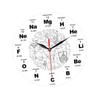 Bothyi - Reloj De Pared Moderno De Ciencia, Acrílico, Sin Tictac, Para Comedor, Oficina, Cocina