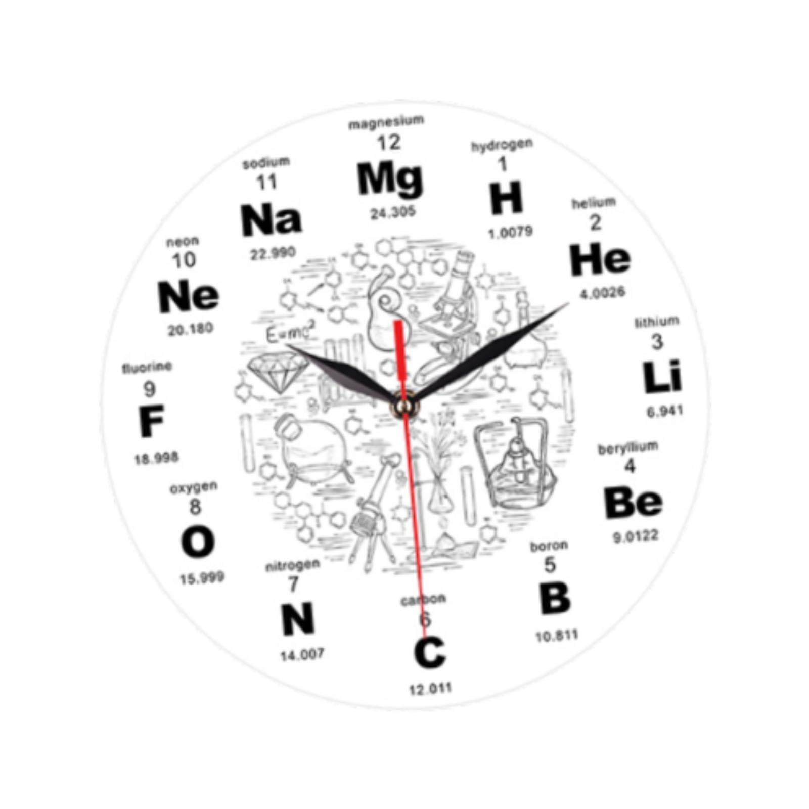 Bothyi - Reloj De Pared Moderno De Ciencia, Acrílico, Sin Tictac, Para Comedor, Oficina, Cocina