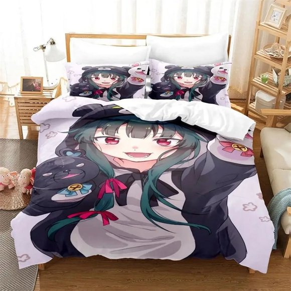 Anime Kuma Kuma Kuma Bear Bedding Sets exquisite bed supplies set duvet cover bed comforter set luxury birthday gift