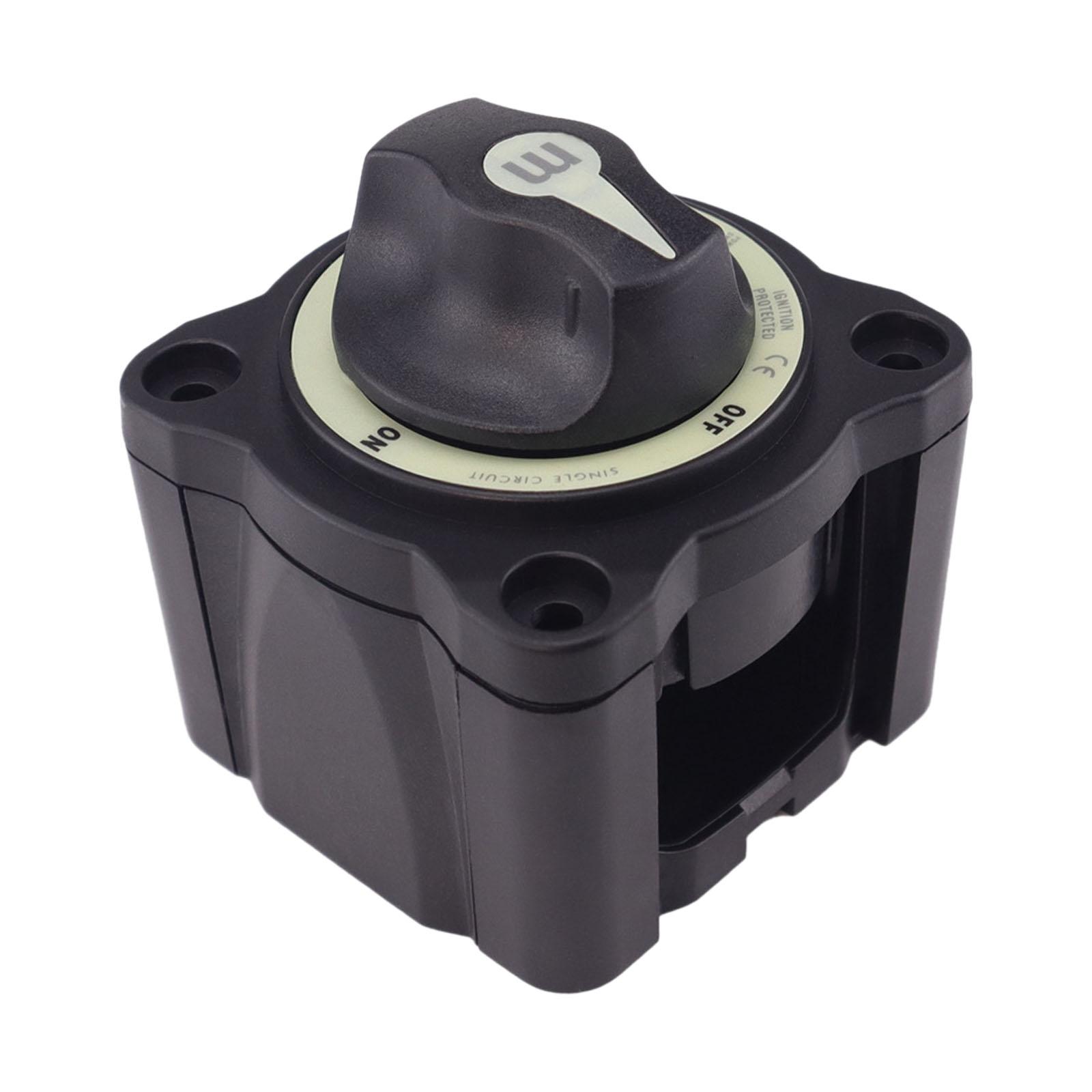 Magideal - Interruptor De Desconexión De Encendido Y Apagado De Batería 300A, Interruptor De Batería, Resistente 12V-48V Con Perilla De Encendido Protegida Para