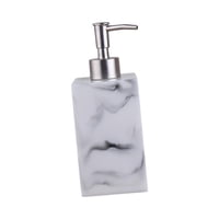 Bothyi - Dispensador De Jabón Con Textura De Mármol, Resina Resistente, Vacío Para El Hogar, Encimera, Cocina, Blanco