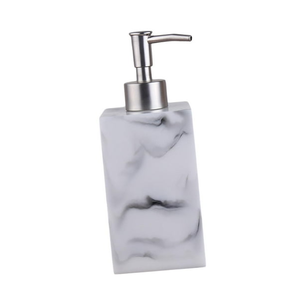 Dispensador De Jabón Con Textura De Mármol, Resina Resistente, Vacío Para El Hogar, Encimera, Cocina, Blanco