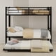 thumbnail image 1 of Heavy-duty Sturdy Meta Twin over Twin Bunk Bed/l/ Noise Reduced/ Safety Guardrail/No Box Spring Needed,Black, 1 of 3