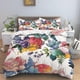 thumbnail image 2 of Multicolor Flowers Floral Painting Print Quilt Duvet Cover Set Soft Bed Linen3-Piece Bedding Set, 2 of 5