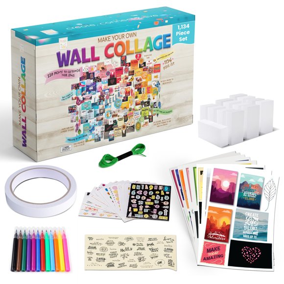 Kit de collage de pared Hapinest DIY para niñas adolescentes con 220 estampados